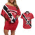 Custom Trinidad and Tobago Football Couples Matching Off Shoulder Short Dress and Hawaiian Shirt Come On Soca Warriors - Wonder Print Shop