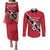 Custom Trinidad and Tobago Football Couples Matching Puletasi and Long Sleeve Button Shirt Come On Soca Warriors - Wonder Print Shop