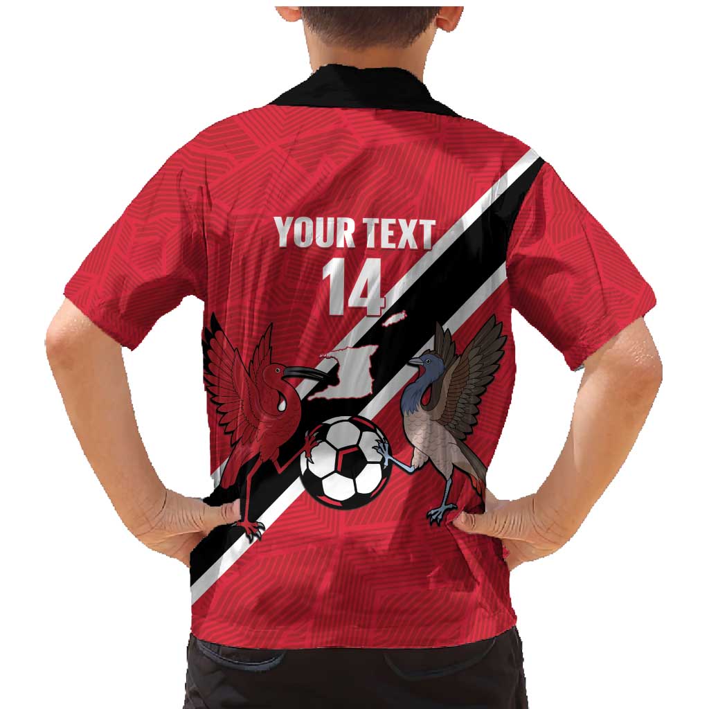 Custom Trinidad and Tobago Football Family Matching Mermaid Dress and Hawaiian Shirt Come On Soca Warriors - Wonder Print Shop