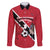Custom Trinidad and Tobago Football Family Matching Off The Shoulder Long Sleeve Dress and Hawaiian Shirt Come On Soca Warriors - Wonder Print Shop