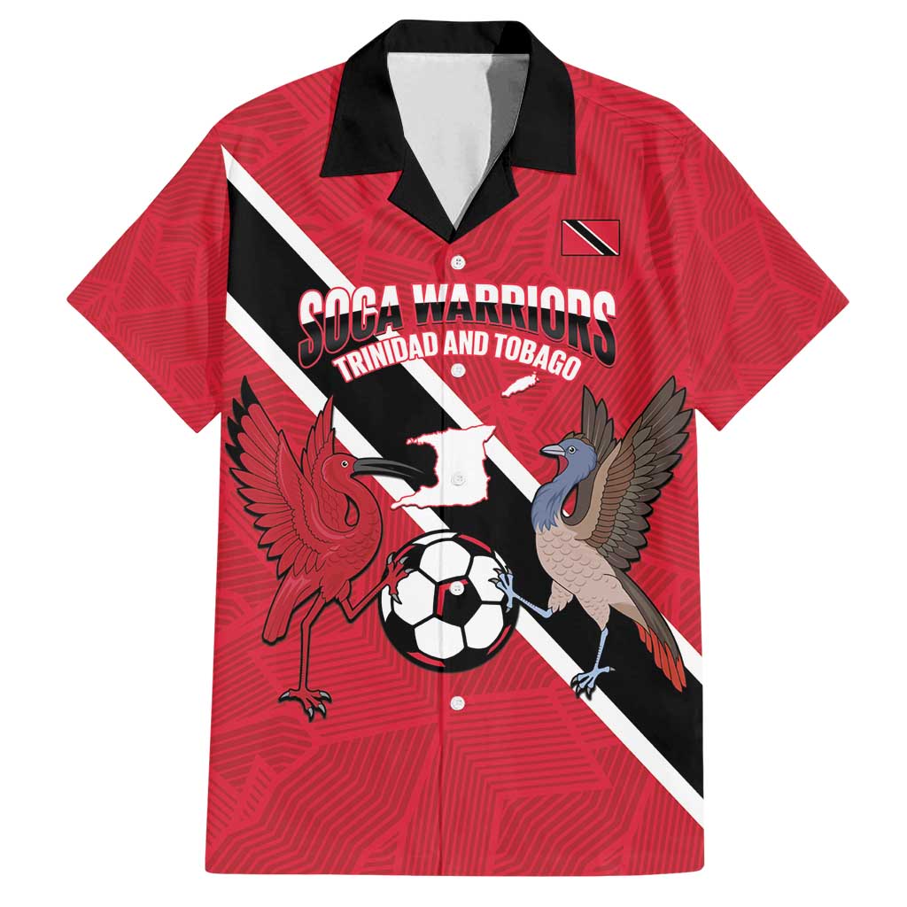 Custom Trinidad and Tobago Football Family Matching Off Shoulder Maxi Dress and Hawaiian Shirt Come On Soca Warriors - Wonder Print Shop