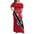 Custom Trinidad and Tobago Football Family Matching Off Shoulder Maxi Dress and Hawaiian Shirt Come On Soca Warriors - Wonder Print Shop