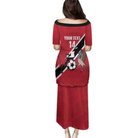 Custom Trinidad and Tobago Football Family Matching Puletasi and Hawaiian Shirt Come On Soca Warriors - Wonder Print Shop