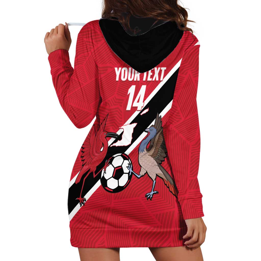 Custom Trinidad and Tobago Football Hoodie Dress Come On Soca Warriors - Wonder Print Shop