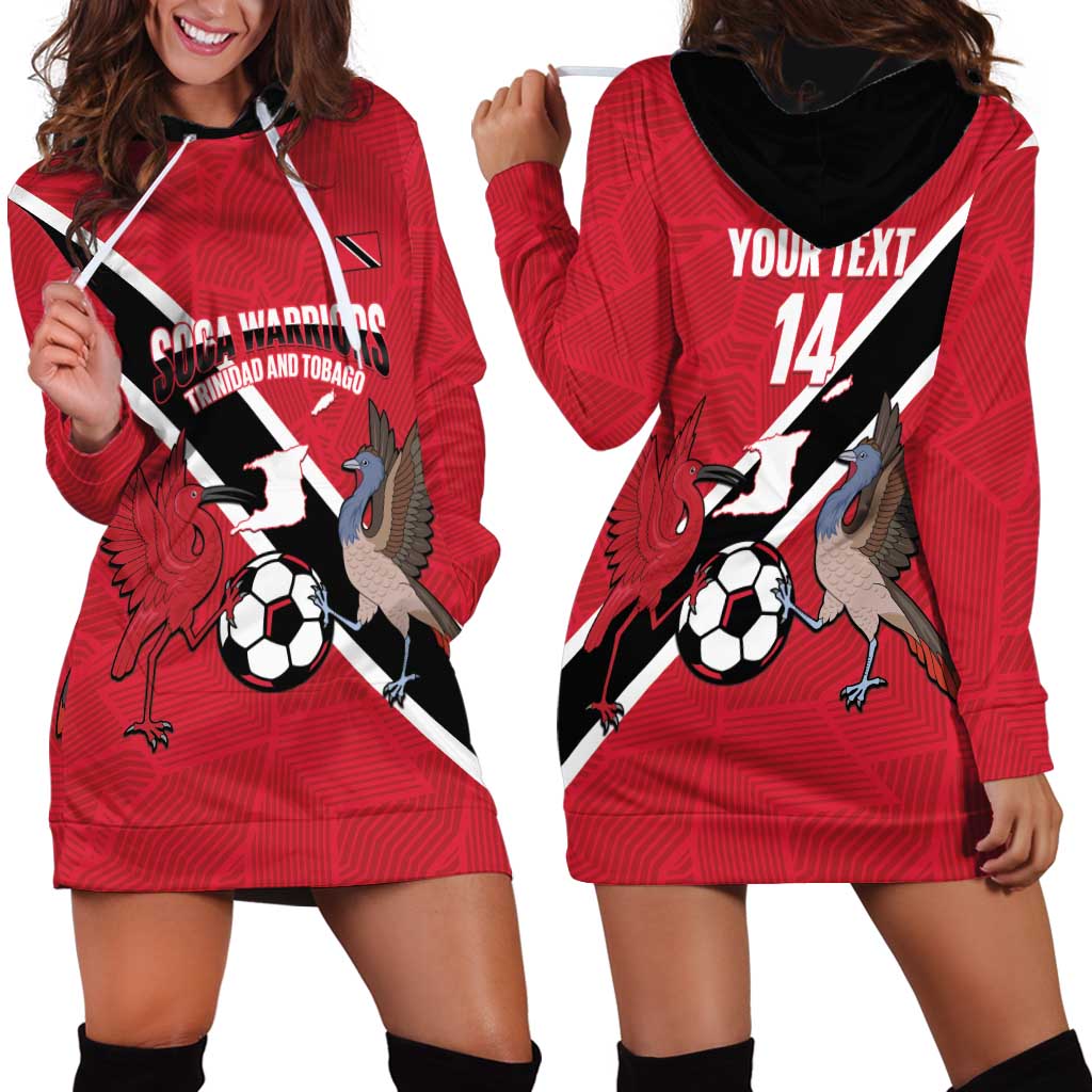 Custom Trinidad and Tobago Football Hoodie Dress Come On Soca Warriors - Wonder Print Shop