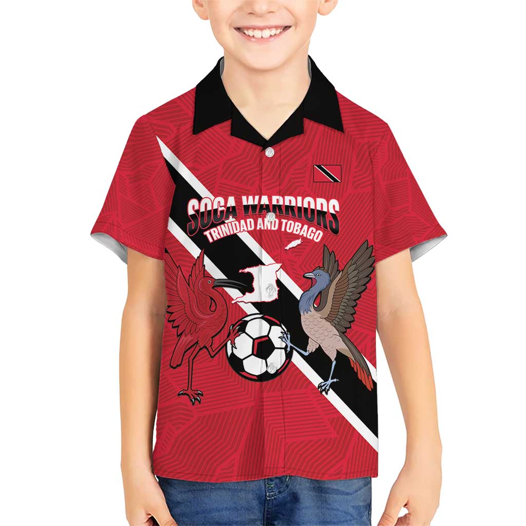Custom Trinidad and Tobago Football Kid Hawaiian Shirt Come On Soca Warriors - Wonder Print Shop