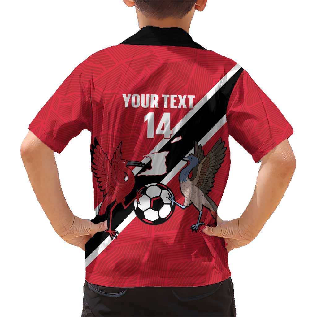 Custom Trinidad and Tobago Football Kid Hawaiian Shirt Come On Soca Warriors - Wonder Print Shop