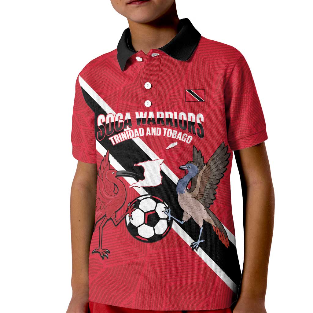 Custom Trinidad and Tobago Football Kid Polo Shirt Come On Soca Warriors - Wonder Print Shop