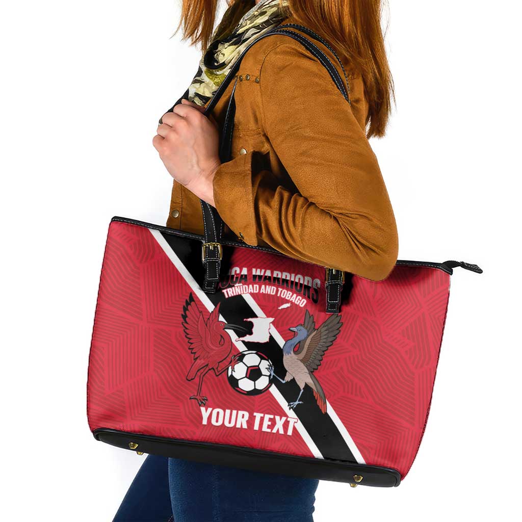 Custom Trinidad and Tobago Football Leather Tote Bag Come On Soca Warriors - Wonder Print Shop