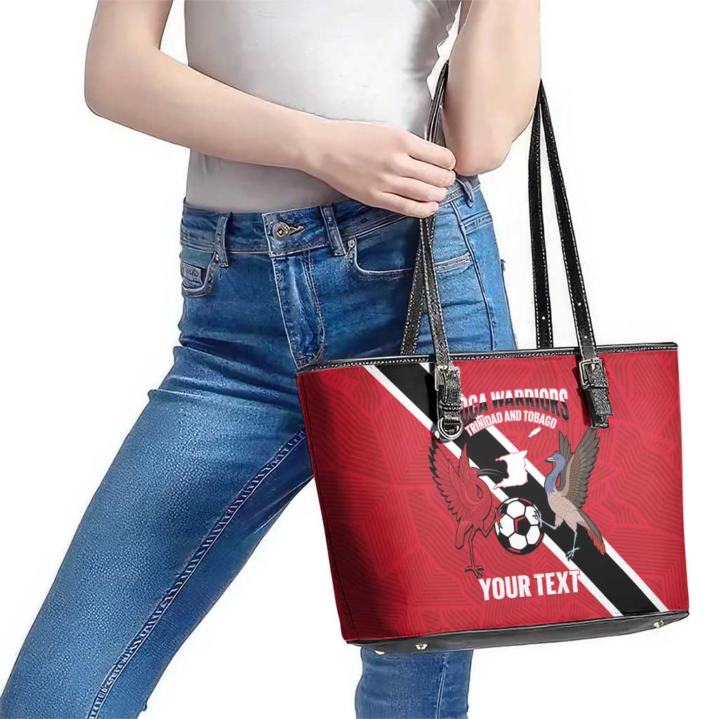 Custom Trinidad and Tobago Football Leather Tote Bag Come On Soca Warriors - Wonder Print Shop