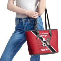 Custom Trinidad and Tobago Football Leather Tote Bag Come On Soca Warriors - Wonder Print Shop