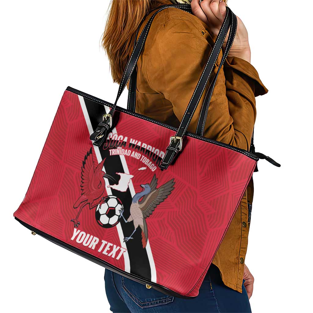 Custom Trinidad and Tobago Football Leather Tote Bag Come On Soca Warriors - Wonder Print Shop