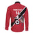 Custom Trinidad and Tobago Football Long Sleeve Button Shirt Come On Soca Warriors - Wonder Print Shop