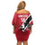 Custom Trinidad and Tobago Football Off Shoulder Short Dress Come On Soca Warriors - Wonder Print Shop