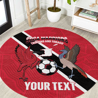 Custom Trinidad and Tobago Football Round Carpet Come On Soca Warriors - Wonder Print Shop