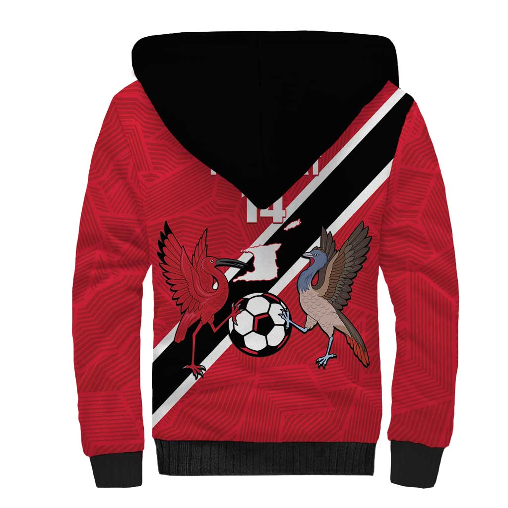 Custom Trinidad and Tobago Football Sherpa Hoodie Come On Soca Warriors - Wonder Print Shop