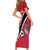 Custom Trinidad and Tobago Football Short Sleeve Bodycon Dress Come On Soca Warriors - Wonder Print Shop