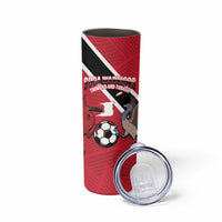 Custom Trinidad and Tobago Football Skinny Tumbler Come On Soca Warriors - Wonder Print Shop