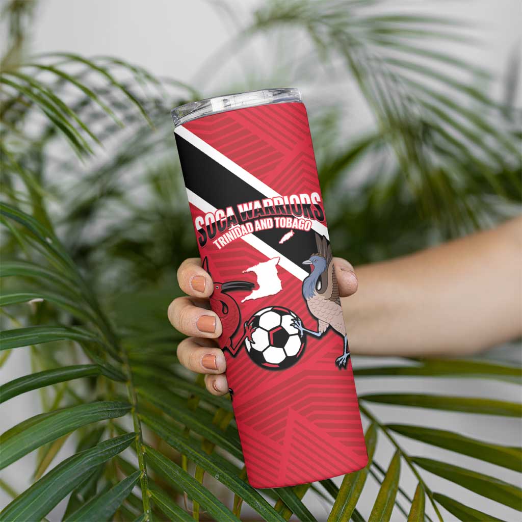 Custom Trinidad and Tobago Football Skinny Tumbler Come On Soca Warriors - Wonder Print Shop