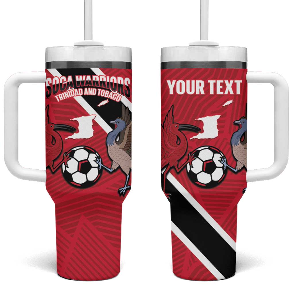 Custom Trinidad and Tobago Football Tumbler With Handle Come On Soca Warriors - Wonder Print Shop