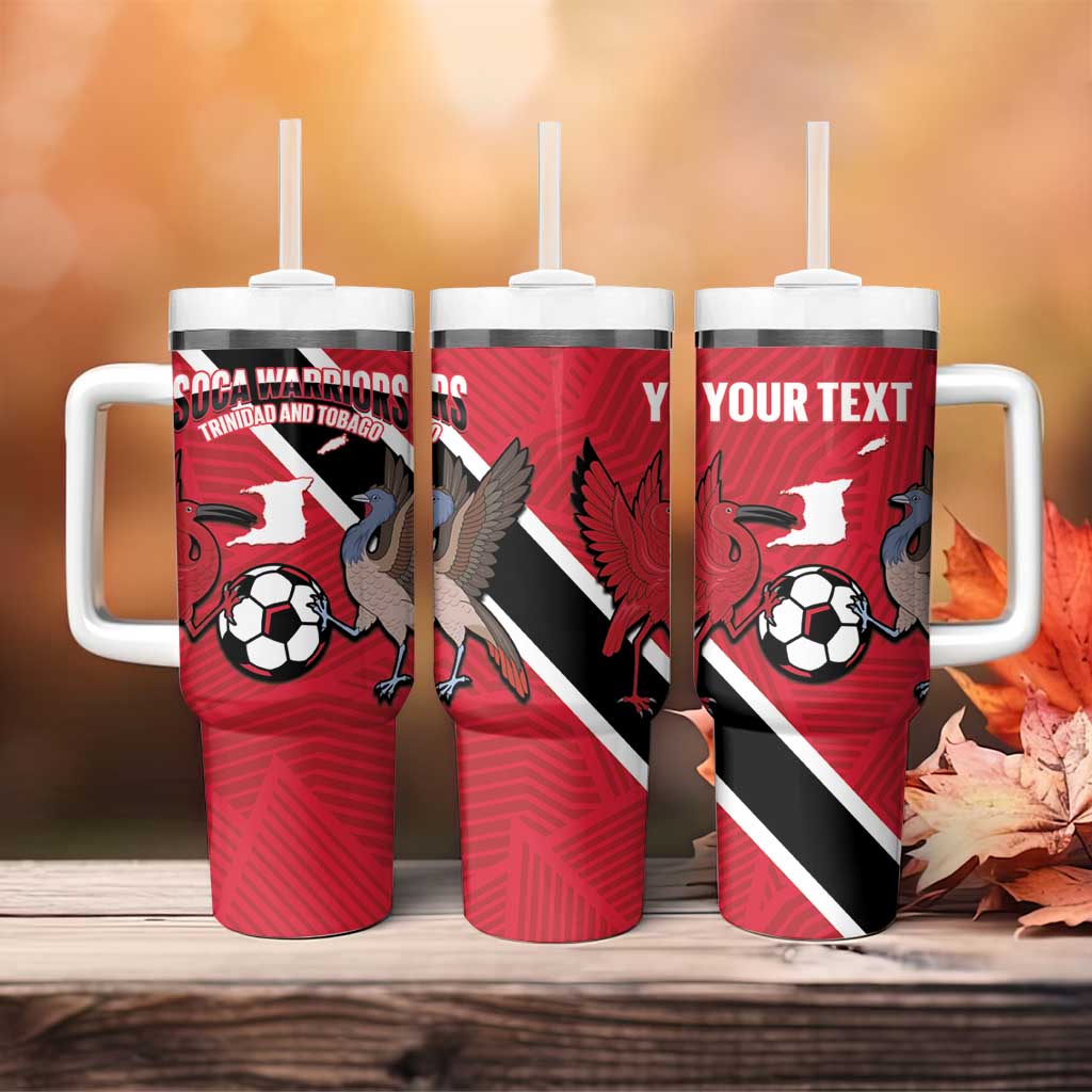 Custom Trinidad and Tobago Football Tumbler With Handle Come On Soca Warriors - Wonder Print Shop