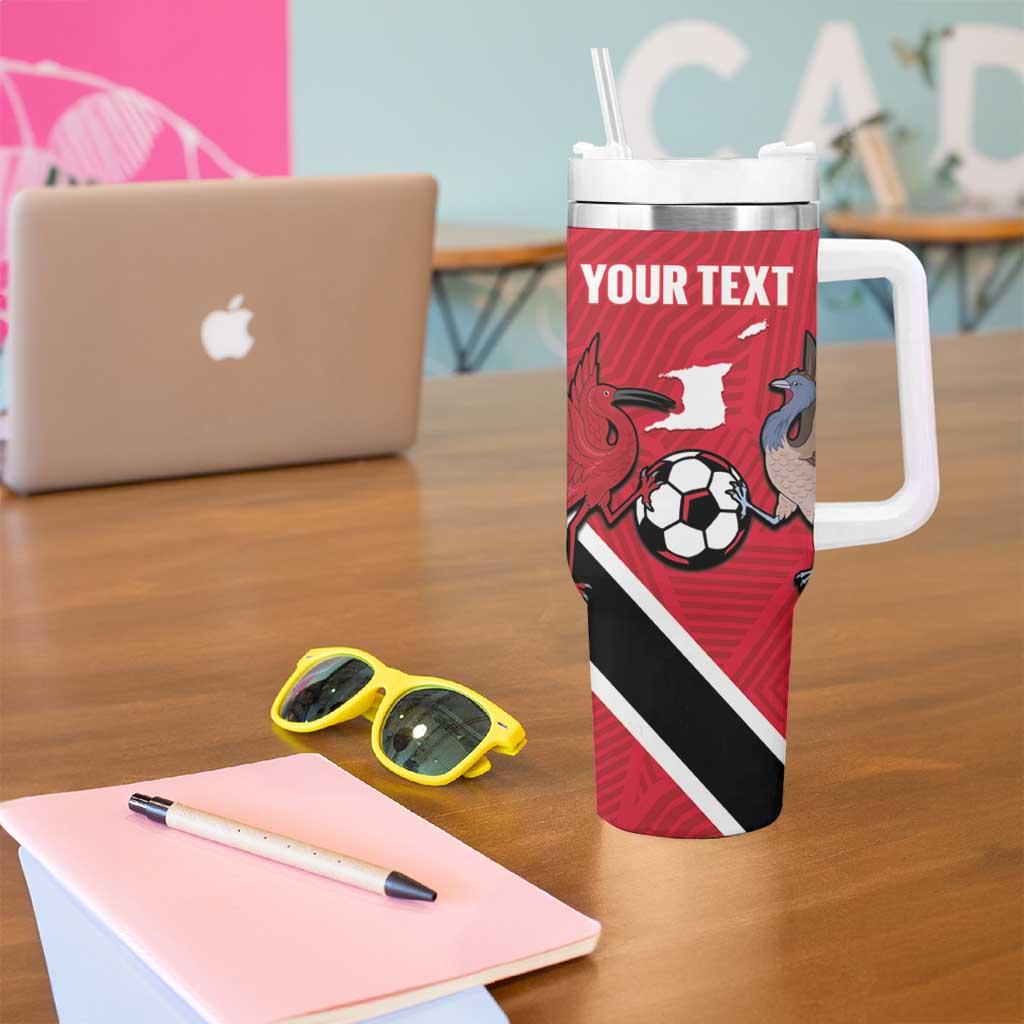 Custom Trinidad and Tobago Football Tumbler With Handle Come On Soca Warriors - Wonder Print Shop