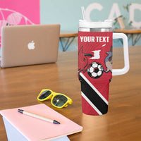 Custom Trinidad and Tobago Football Tumbler With Handle Come On Soca Warriors - Wonder Print Shop