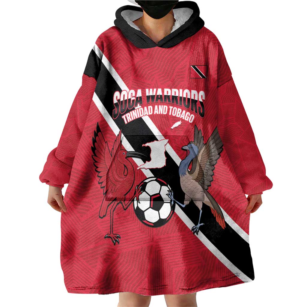 Custom Trinidad and Tobago Football Wearable Blanket Hoodie Come On Soca Warriors - Wonder Print Shop