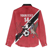 Custom Trinidad and Tobago Football Women Casual Shirt Come On Soca Warriors - Wonder Print Shop