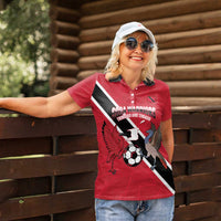 Custom Trinidad and Tobago Football Women Polo Shirt Come On Soca Warriors - Wonder Print Shop