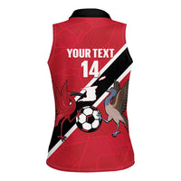 Custom Trinidad and Tobago Football Women Sleeveless Polo Shirt Come On Soca Warriors - Wonder Print Shop