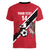 Custom Trinidad and Tobago Football Women V-Neck T-Shirt Come On Soca Warriors - Wonder Print Shop