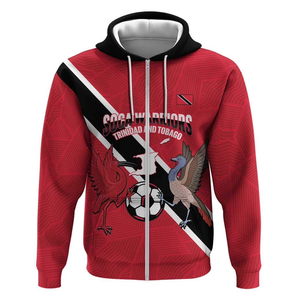 Custom Trinidad and Tobago Football Zip Hoodie Come On Soca Warriors - Wonder Print Shop