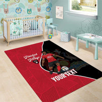 Custom Trinidad and Tobago Football Area Rug 2025 Go Champions - Wonder Print Shop
