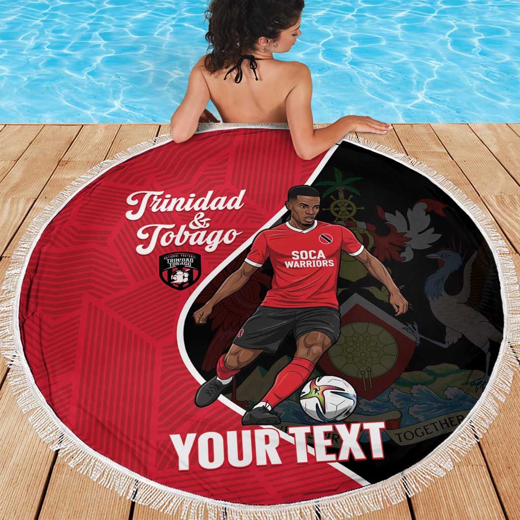 Custom Trinidad and Tobago Football Beach Blanket 2025 Go Champions - Wonder Print Shop