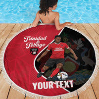 Custom Trinidad and Tobago Football Beach Blanket 2025 Go Champions - Wonder Print Shop