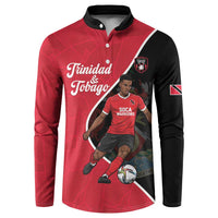 Custom Trinidad and Tobago Football Button Sweatshirt 2025 Go Champions - Wonder Print Shop