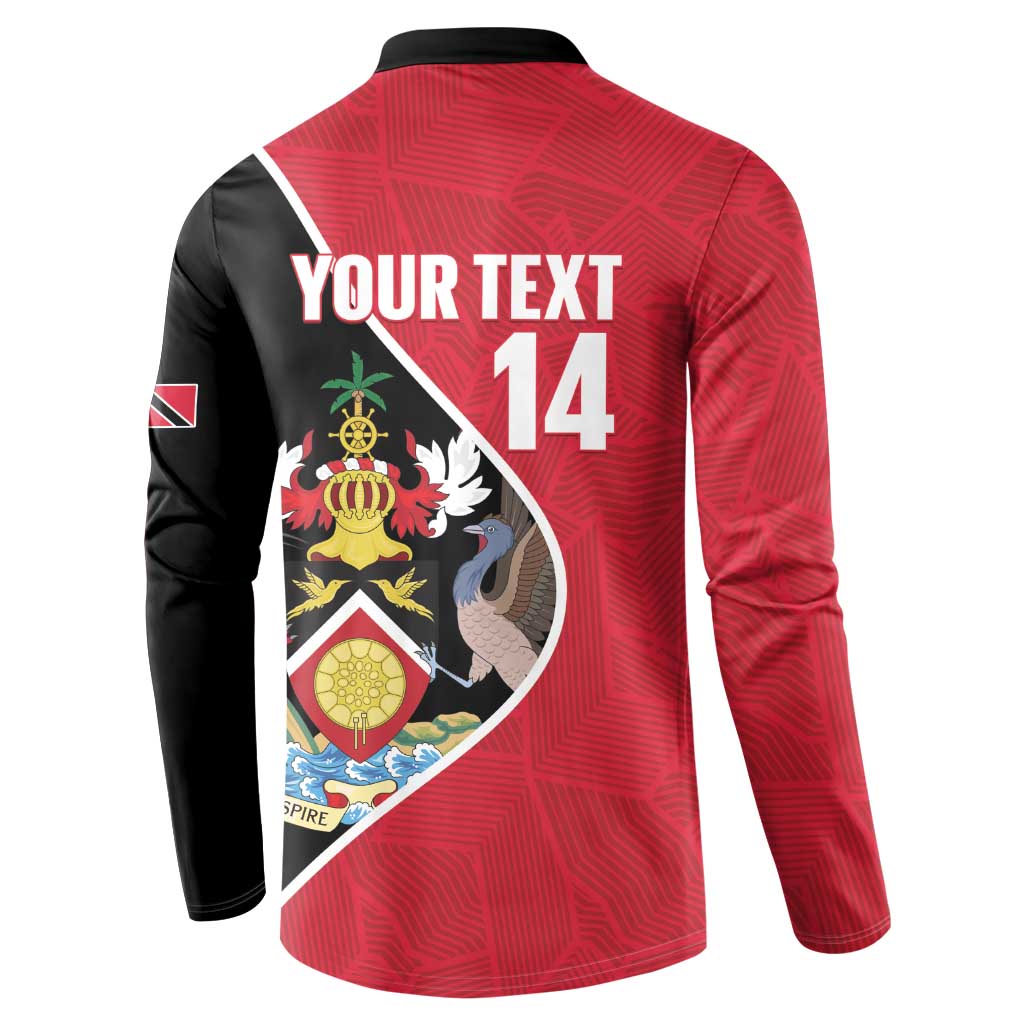 Custom Trinidad and Tobago Football Button Sweatshirt 2025 Go Champions - Wonder Print Shop