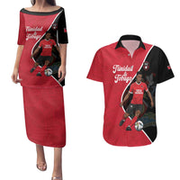 Custom Trinidad and Tobago Football Couples Matching Puletasi and Hawaiian Shirt 2025 Go Champions - Wonder Print Shop
