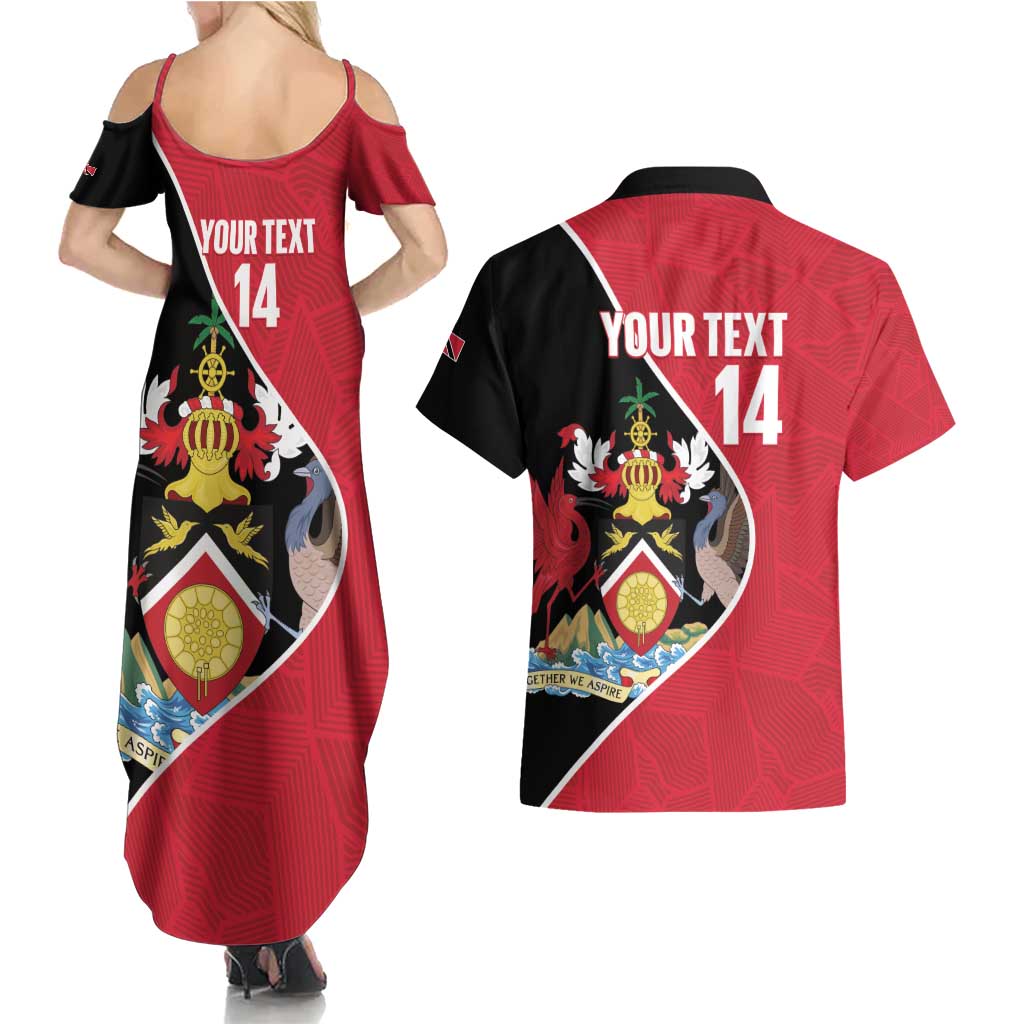 Custom Trinidad and Tobago Football Couples Matching Summer Maxi Dress and Hawaiian Shirt 2025 Go Champions - Wonder Print Shop