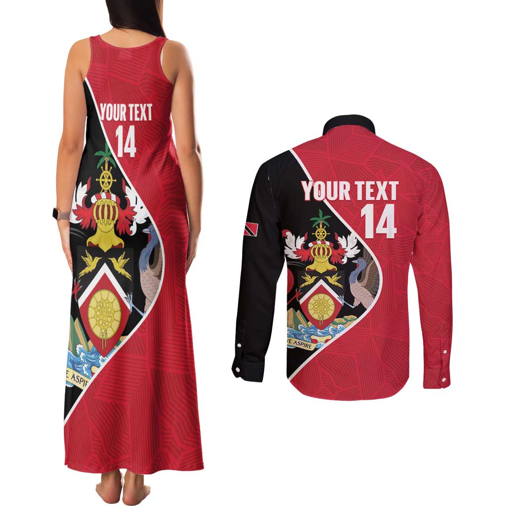 Custom Trinidad and Tobago Football Couples Matching Tank Maxi Dress and Long Sleeve Button Shirt 2025 Go Champions - Wonder Print Shop