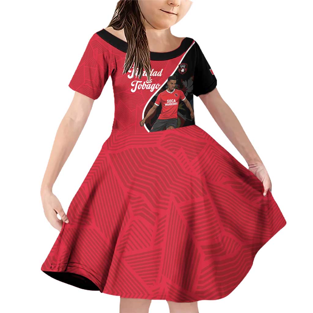 Custom Trinidad and Tobago Football Family Matching Off Shoulder Short Dress and Hawaiian Shirt 2025 Go Champions - Wonder Print Shop
