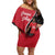 Custom Trinidad and Tobago Football Family Matching Off Shoulder Short Dress and Hawaiian Shirt 2025 Go Champions - Wonder Print Shop