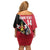Custom Trinidad and Tobago Football Family Matching Off Shoulder Short Dress and Hawaiian Shirt 2025 Go Champions - Wonder Print Shop