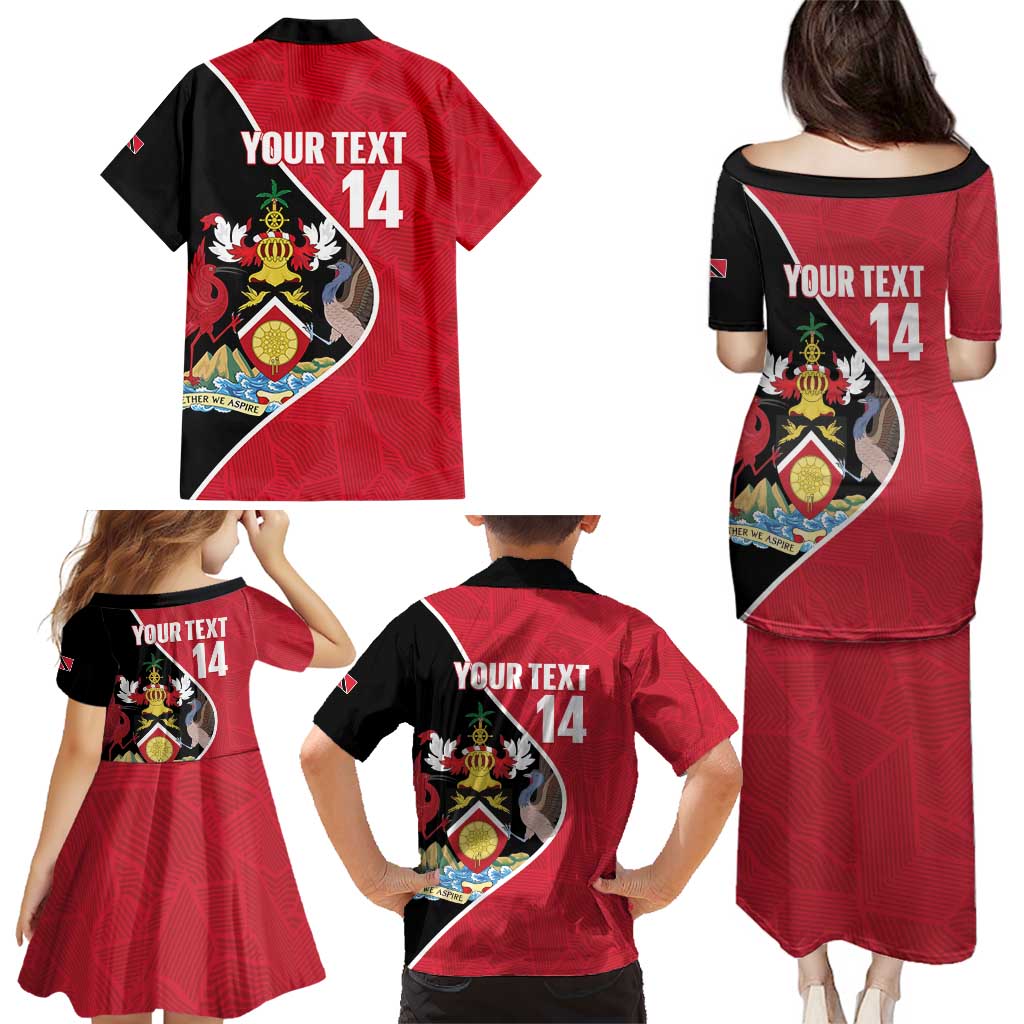 Custom Trinidad and Tobago Football Family Matching Puletasi and Hawaiian Shirt 2025 Go Champions - Wonder Print Shop