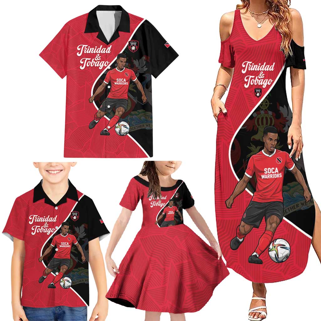 Custom Trinidad and Tobago Football Family Matching Summer Maxi Dress and Hawaiian Shirt 2025 Go Champions - Wonder Print Shop