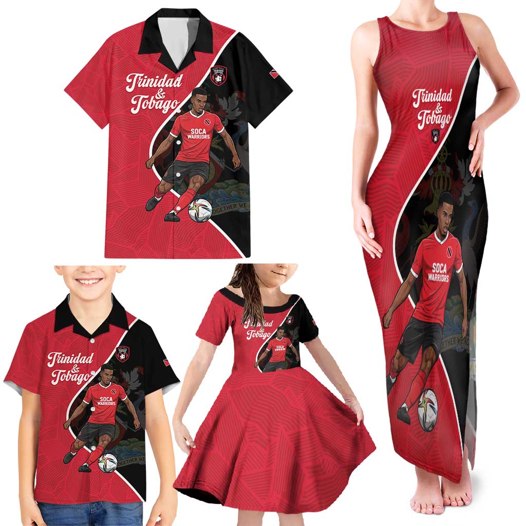 Custom Trinidad and Tobago Football Family Matching Tank Maxi Dress and Hawaiian Shirt 2025 Go Champions - Wonder Print Shop