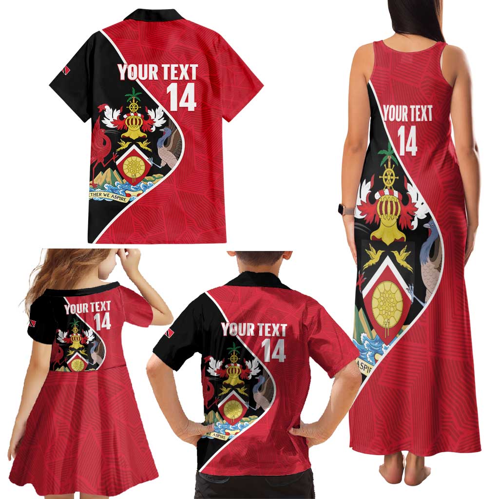 Custom Trinidad and Tobago Football Family Matching Tank Maxi Dress and Hawaiian Shirt 2025 Go Champions - Wonder Print Shop
