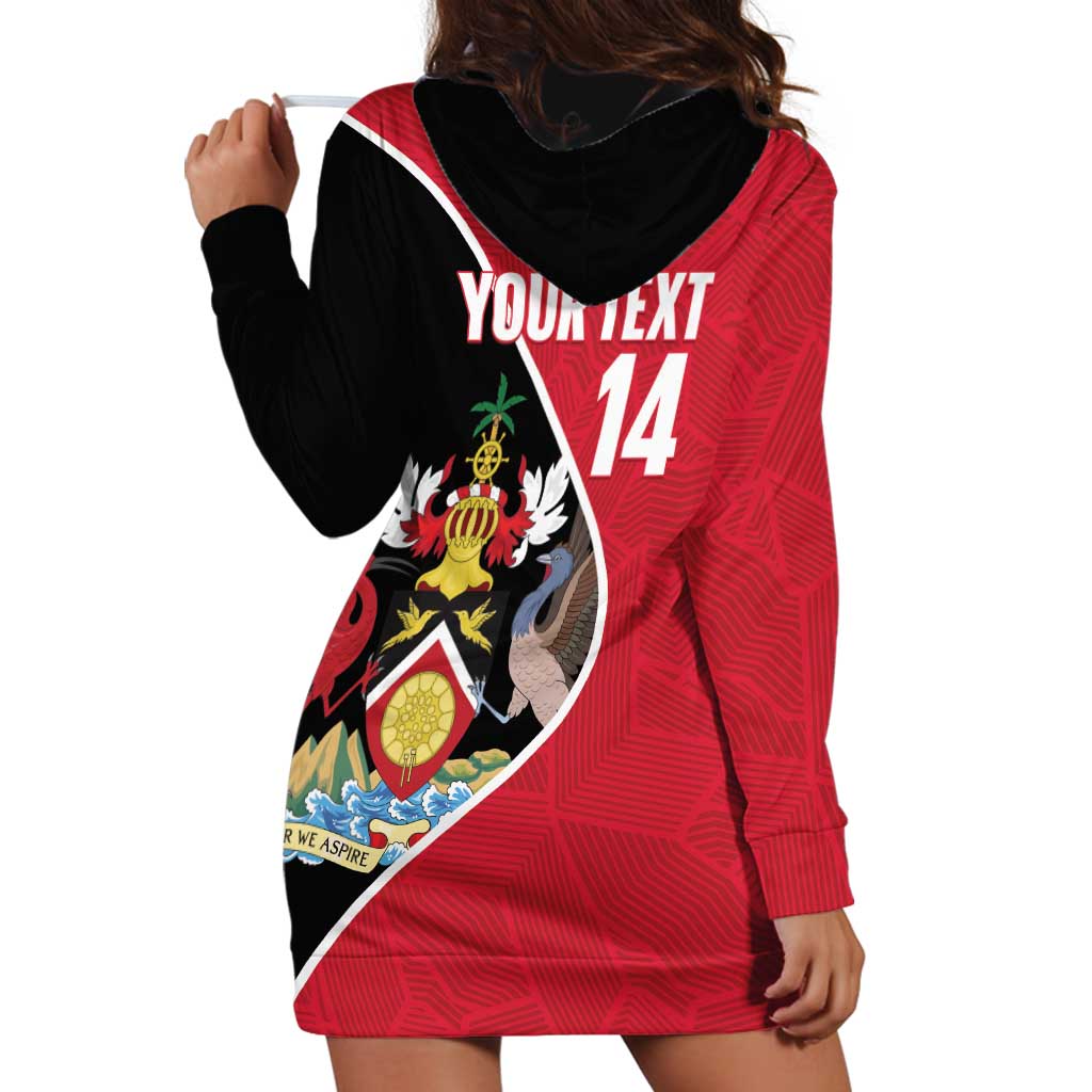Custom Trinidad and Tobago Football Hoodie Dress 2025 Go Champions - Wonder Print Shop