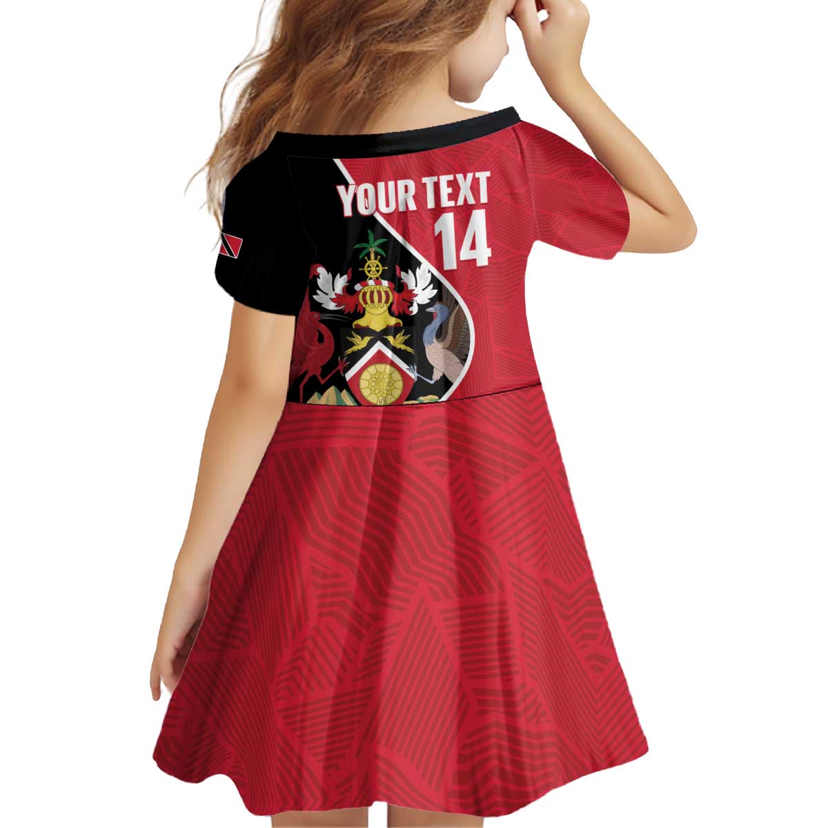Custom Trinidad and Tobago Football Kid Short Sleeve Dress 2025 Go Champions - Wonder Print Shop